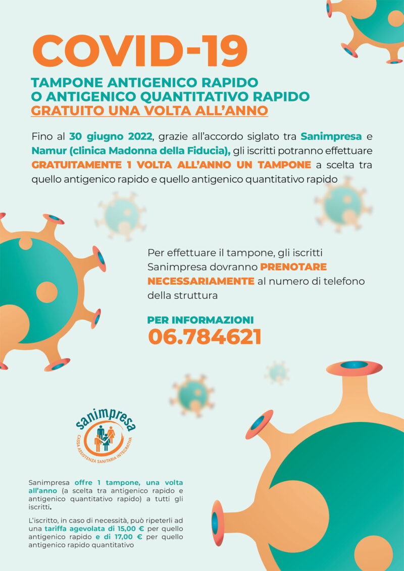 COVID-19 Tampone Antigenico Quantitativo Gratuito - Sanimpresa